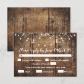 Carte RSVP du boîtier mariage (Devant / Derrière)