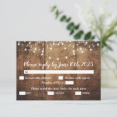 Carte RSVP du boîtier mariage (Debout devant)