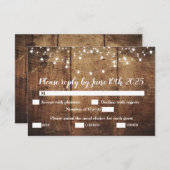 Carte RSVP du boîtier mariage (Devant / Derrière)