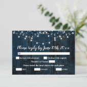 Carte RSVP du boîtier mariage (Debout devant)