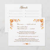 Carte RSVP du festival de récolte avec enveloppe (Devant / Derrière)