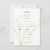 Carte RSVP du Mariage mexicain Calla Lily (Devant)