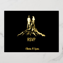carte rsvp du mariage royal Foil