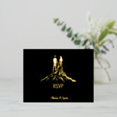 carte rsvp du mariage royal Foil (Debout devant)
