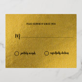 carte rsvp du mariage royal Foil (Verso)