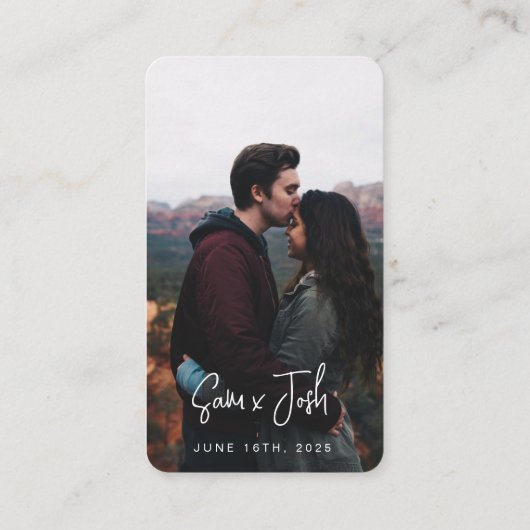 Carte RSVP du site web Mariage de code QR photo pe (Dos)