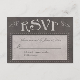 Carte RSVP du thème Chalkboard