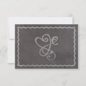 Carte RSVP du thème Chalkboard (Dos)