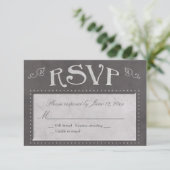 Carte RSVP du thème Chalkboard (Debout devant)