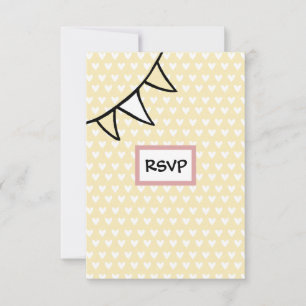 Carte RSVP du tracteur de Mariage campagnard perso