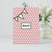 Carte RSVP du tracteur de Mariage campagnard perso (Debout devant)