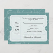 Carte RSVP Dusty Blue Mariage (Devant / Derrière)