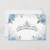 Carte RSVP Dusty Blue Quinceañera 15 Anos (Dos)