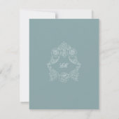 Carte RSVP Dusty Blue Rococo Meice Choice (Dos)