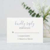 Carte RSVP Dusty Blue Wedding (Debout devant)