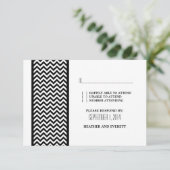 Carte RSVP Ebony Chevron Border (Debout devant)