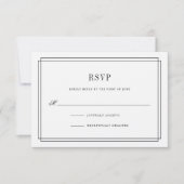 Carte RSVP Ecru intemporelle (Devant)