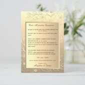 Carte RSVP Elegant Gold Reminder (Debout devant)