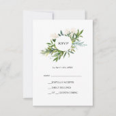 Carte RSVP Elegant Olive Greenery (Devant)
