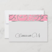 Carte RSVP Elegant Rose et Silver Filigree (Devant)