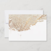 Carte RSVP élégante Faux d'or texturé (Dos)