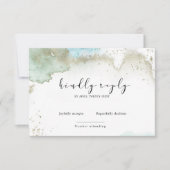 Carte RSVP Elégante pour Waves Pastel Watercolor (Devant)
