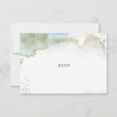 Carte RSVP Elégante pour Waves Pastel Watercolor (Dos)