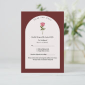 Carte RSVP élégante - Réponse du Mariage officiel  (Debout devant)