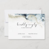 Carte RSVP Elégante Waves Watercolor (Devant)