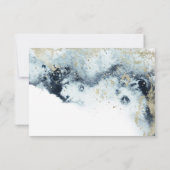 Carte RSVP Elégante Waves Watercolor (Dos)