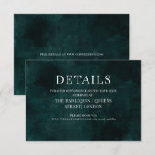 Carte RSVP EMERALD botanique foncé (Devant / Derrière)