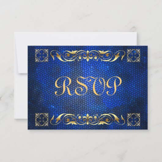 Carte RSVP Empereur en verre bleu (Devant)