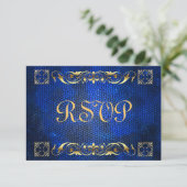 Carte RSVP Empereur en verre bleu (Debout devant)