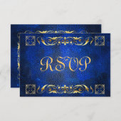 Carte RSVP Empereur en verre bleu (Devant / Derrière)
