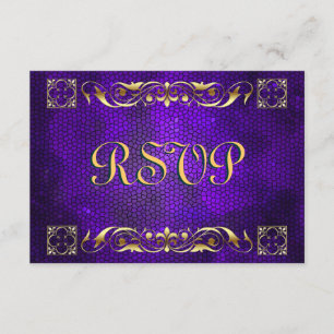 Carte RSVP Empereur en verre violet