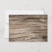 Carte RSVP en bois de bois rustique (Dos)