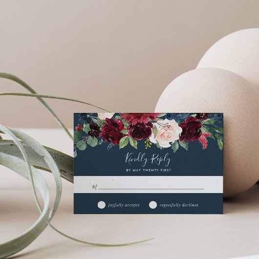 Carte RSVP en fleur de rayon