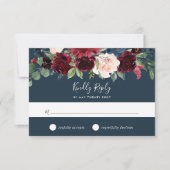 Carte RSVP en fleur de rayon (Devant)