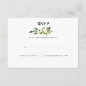 Carte RSVP en fleurs blanches (Devant)