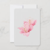 Carte RSVP en fleurs de cerisier printemps (Dos)