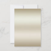 Carte RSVP en grès rouge Fleurs dorées (Dos)