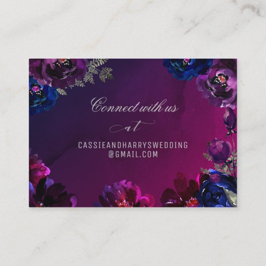 Carte RSVP en ligne Amethyst Sapphire Ombr Jewel T (Dos)