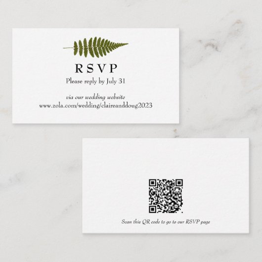 Carte RSVP en ligne (Mini) (Devant / Derrière)