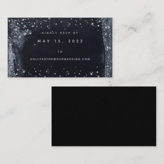 Carte RSVP en ligne pour Mariage de nuit étoilé ar (Devant / Derrière)