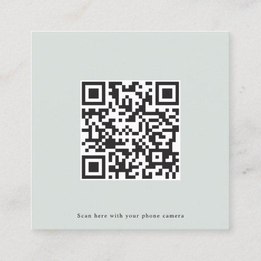 Carte RSVP en ligne QR Code Greenery Mariage (Dos)