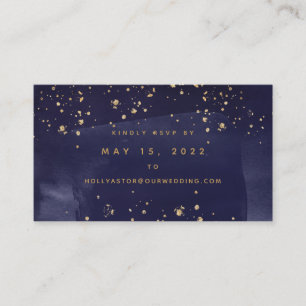 Carte RSVP en ligne Sapphire & Gold Mariage