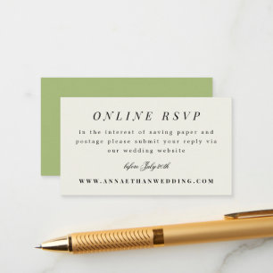 Carte RSVP en ligne Simple Branch Mariage Suite