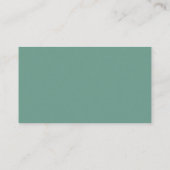 Carte RSVP en ligne turquoise Simple Branch Mariag (Dos)
