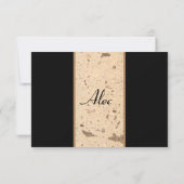 Carte RSVP en marbre beige (Dos)