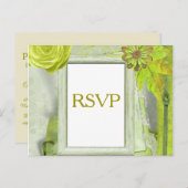 Carte RSVP en vert clair (Devant / Derrière)